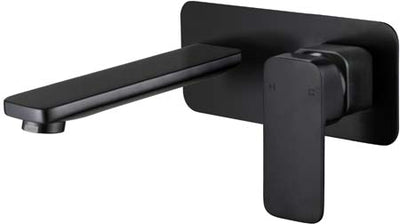 HELLYCAR ELEGANT WALL MIXER WITH OUTLET 180MM BLACK
