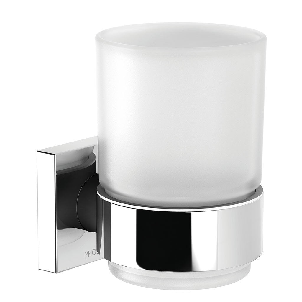 PHOENIX RADII TUMBLER AND HOLDER SQUARE PLATE CHROME