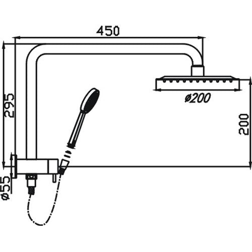 HELLYCAR LOGAN SHOWER SYSTEM CHROME