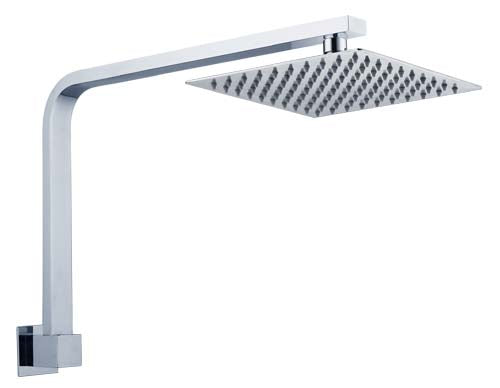 HELLYCAR ERIC SHOWER ARM AND SHOWER HEAD 200MM CHROME