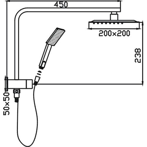 HELLYCAR ERIC SHOWER SYSTEM CHROME