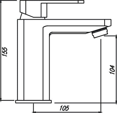 HELLYCAR ELEGANT BASIN MIXER 155MM BLACK