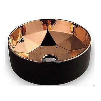 INSPIRE STARZ LIFESTYLE BASIN BLACK WITH ROSE GOLD 400MM