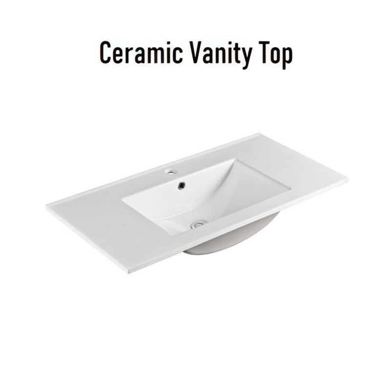 POSEIDON P93G SPACE SAVING FLOOR STANDING VANITY WHITE 900MM