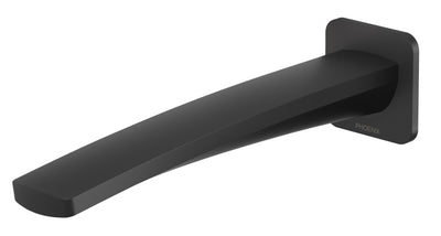 PHOENIX MEKKO LEAD FREE WALL BATH OUTLET 200MM MATTE BLACK