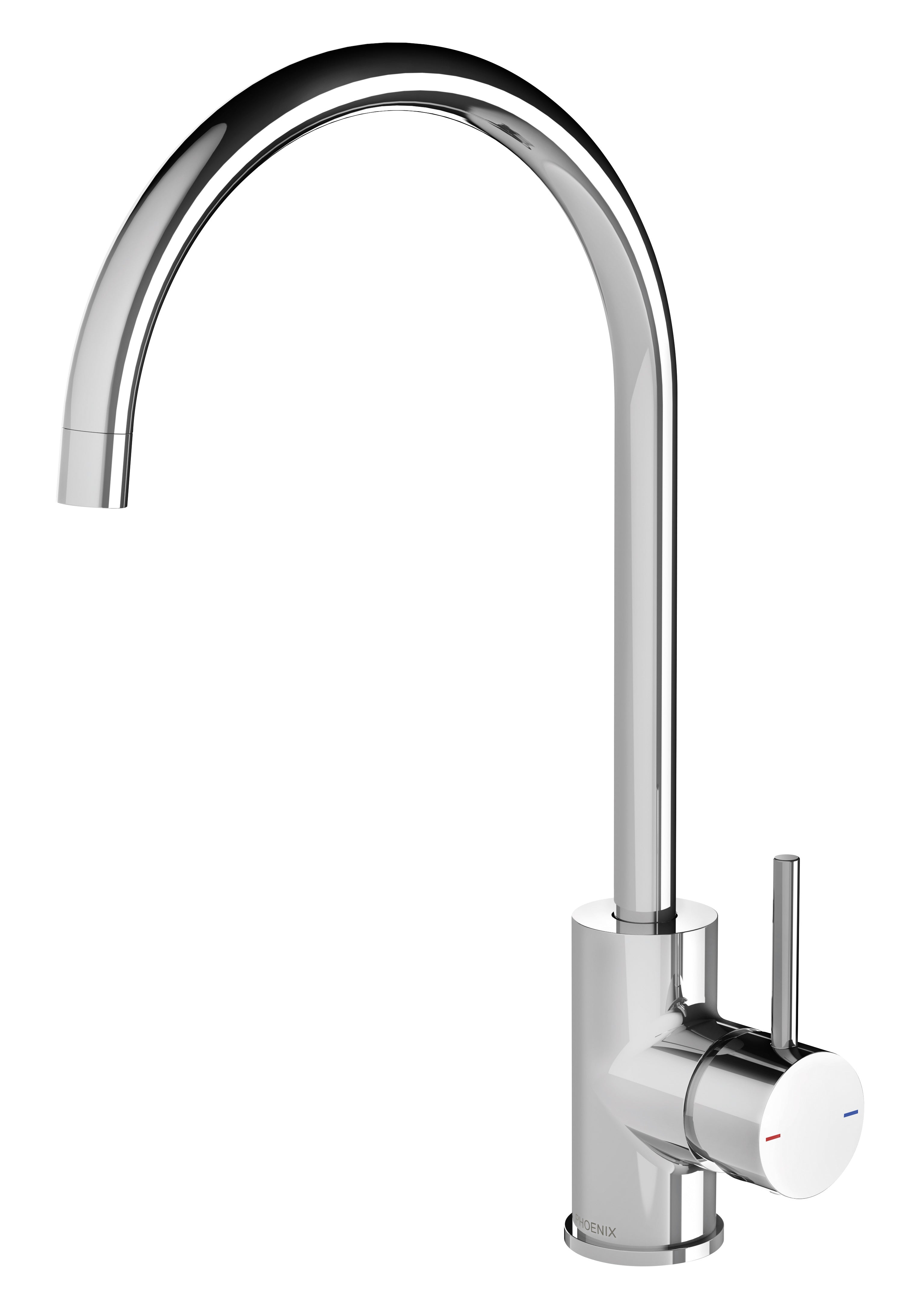 PHOENIX PINA GOOSENECK SINK MIXER 200MM CHROME