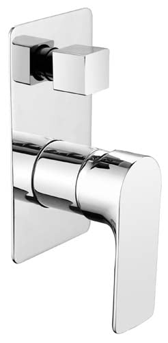 TAPART SLEEK WALL MIXER WITH DIVERTER BLACK AND CHROME