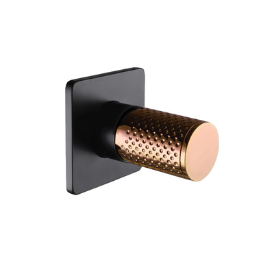 LINKWARE GABE WALL MIXER MATTE BLACK AND ROSE GOLD
