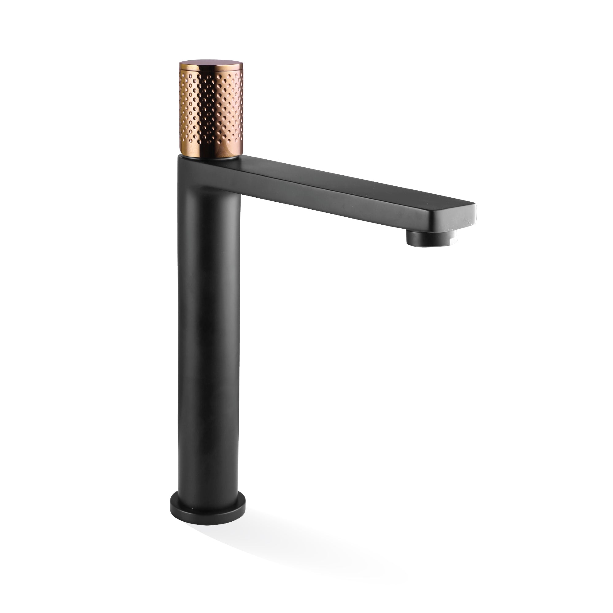 LINKWARE GABE HIGH RISE MIXER MATTE BLACK AND ROSE GOLD