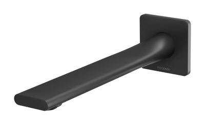 PHOENIX TEEL LEAD FREE WALL BATH OUTLET 200MM MATTE BLACK