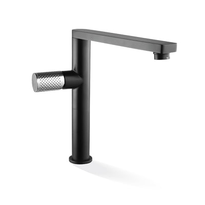LINKWARE GABE SINK MIXER 250MM MATTE BLACK AND CHROME