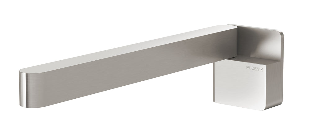 PHOENIX DESIGNER SWIVEL BATH OUTLET 234MM BRUSHED NICKEL