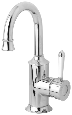 PHOENIX NOSTALGIA BASIN MIXER 120MM GOOSENECK CHROME AND WHITE