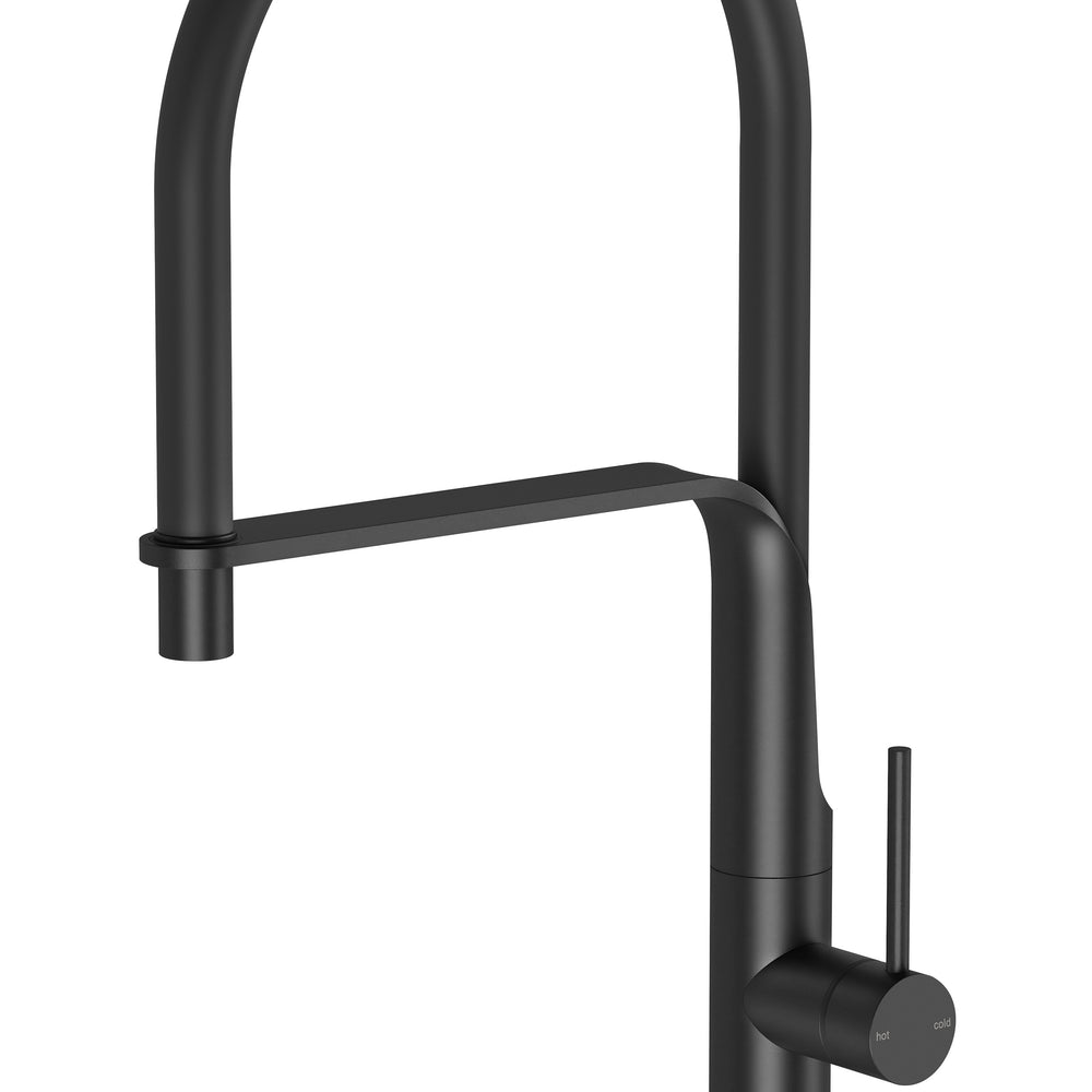 PHOENIX VIDO FLEXIBLE HOSE SINK MIXER 450MM MATTE BLACK