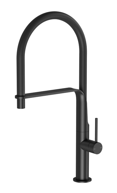 PHOENIX VIDO FLEXIBLE HOSE SINK MIXER 450MM MATTE BLACK