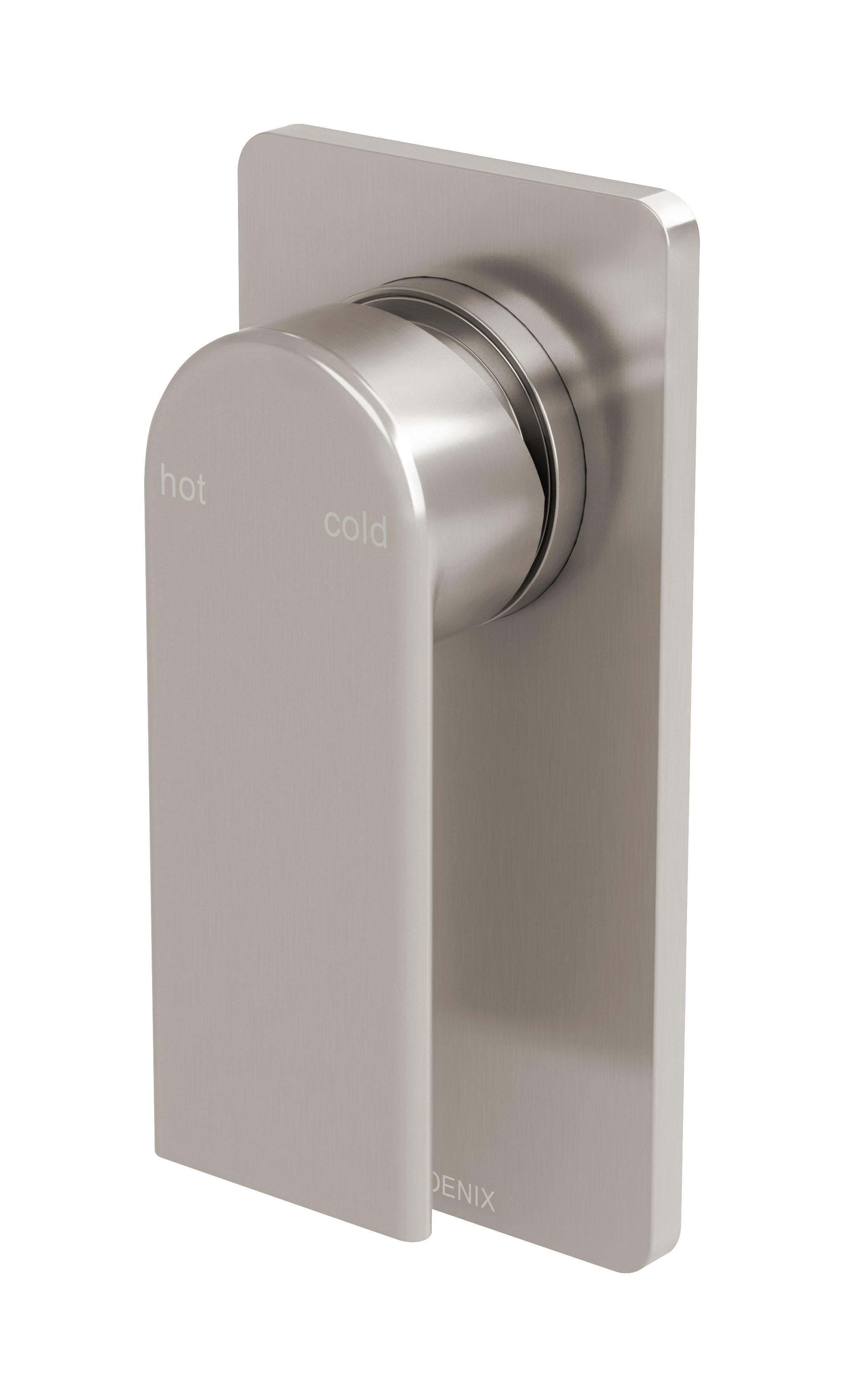 PHOENIX TEEL SHOWER WALL MIXER 125MM BRUSHED NICKEL
