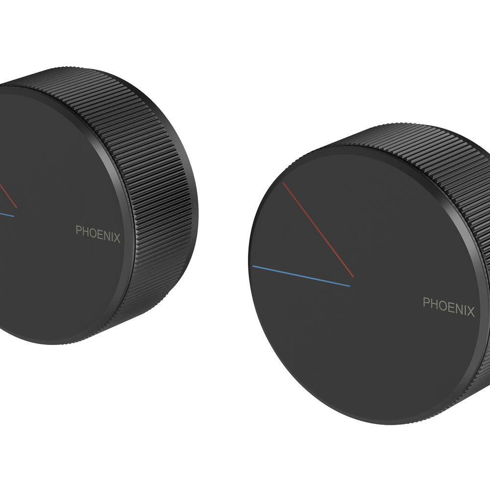 PHOENIX AXIA TWIN SHOWER WALL MIXER MATTE BLACK