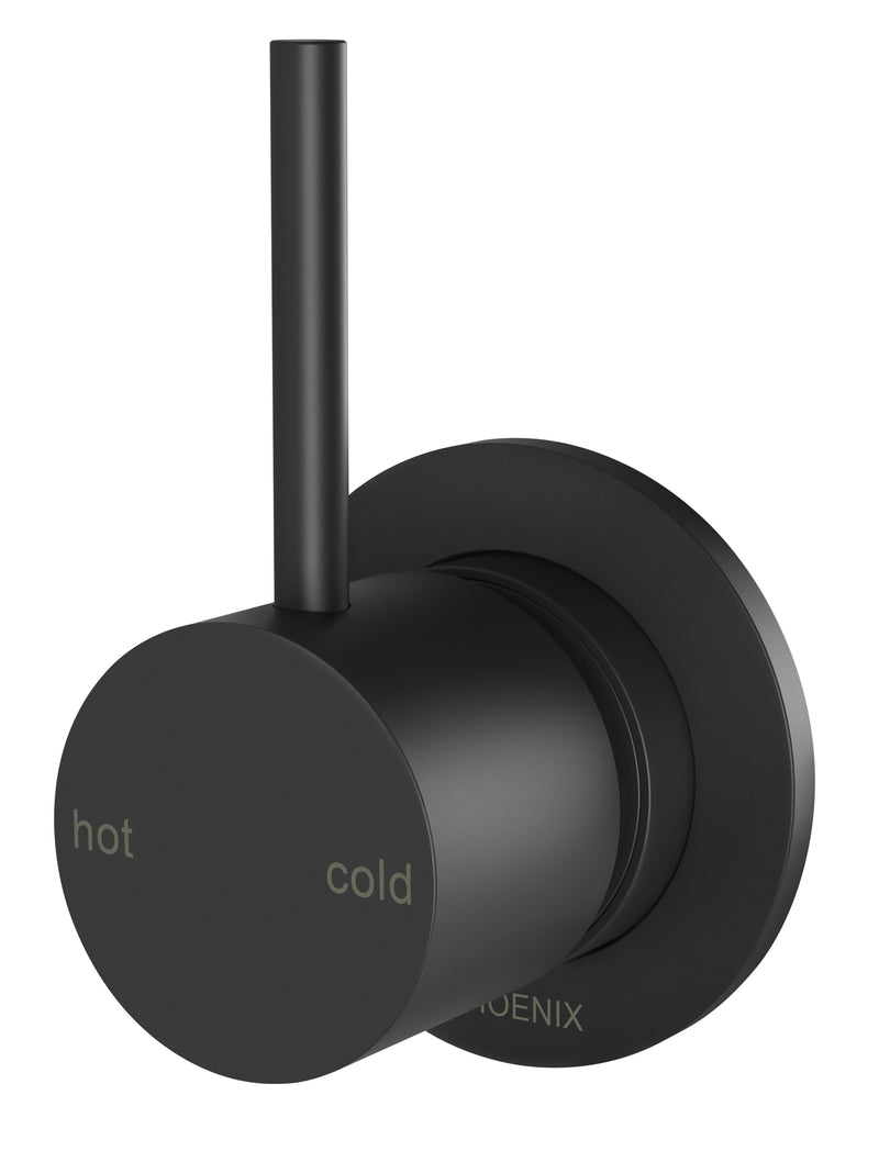 PHOENIX VIVID SLIMLINE UP SHOWER / WALL MIXER MATTE BLACK