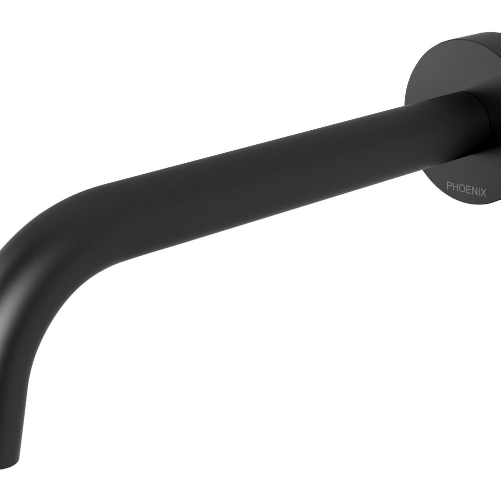 PHOENIX VIVID SLIMLINE LEAD FREE WALL BATH OUTLET 180MM MATTE BLACK