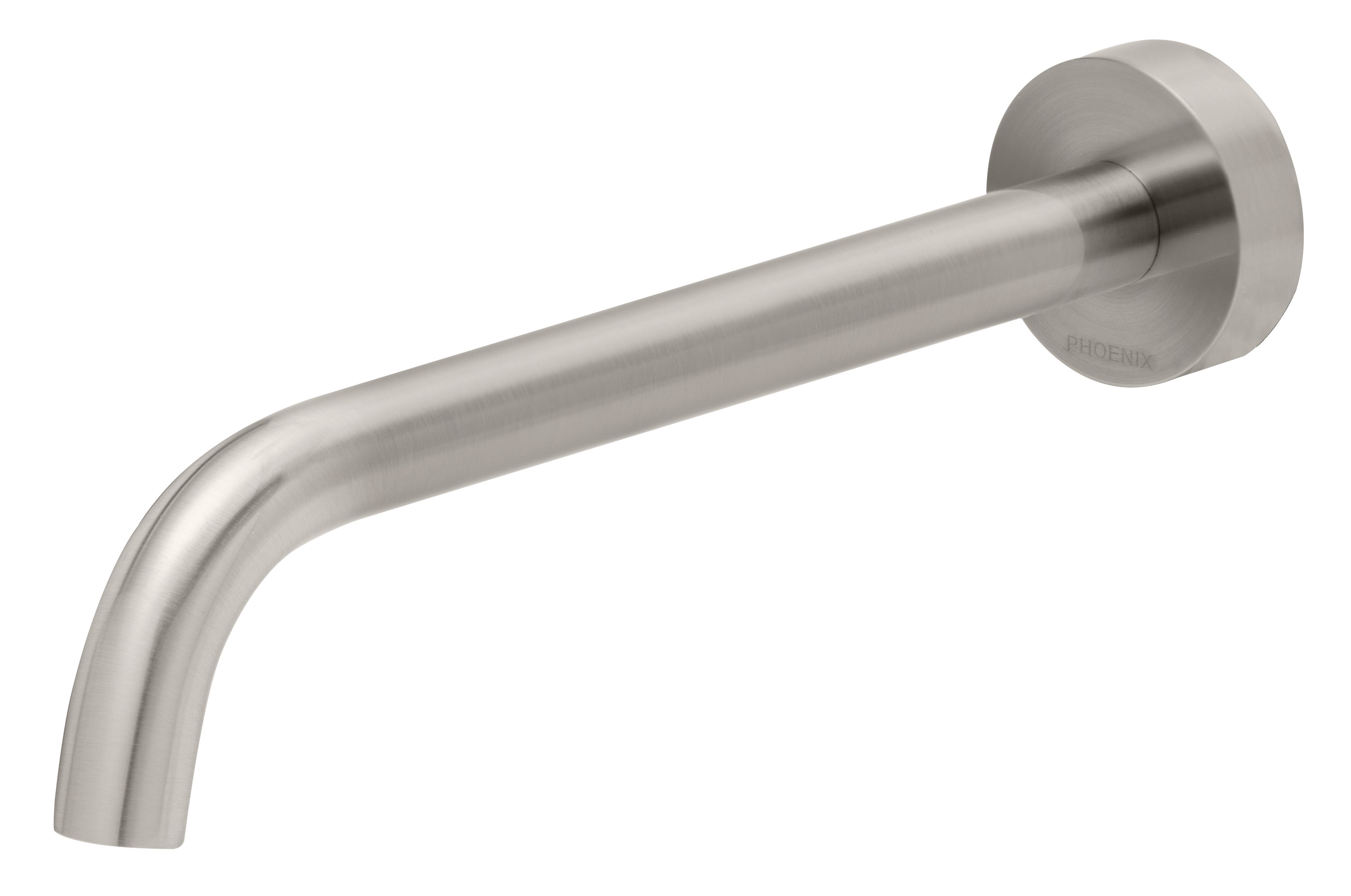 PHOENIX VIVID SLIMLINE LEAD FREE WALL BASIN OUTLET 235MM BRUSHED NICKEL