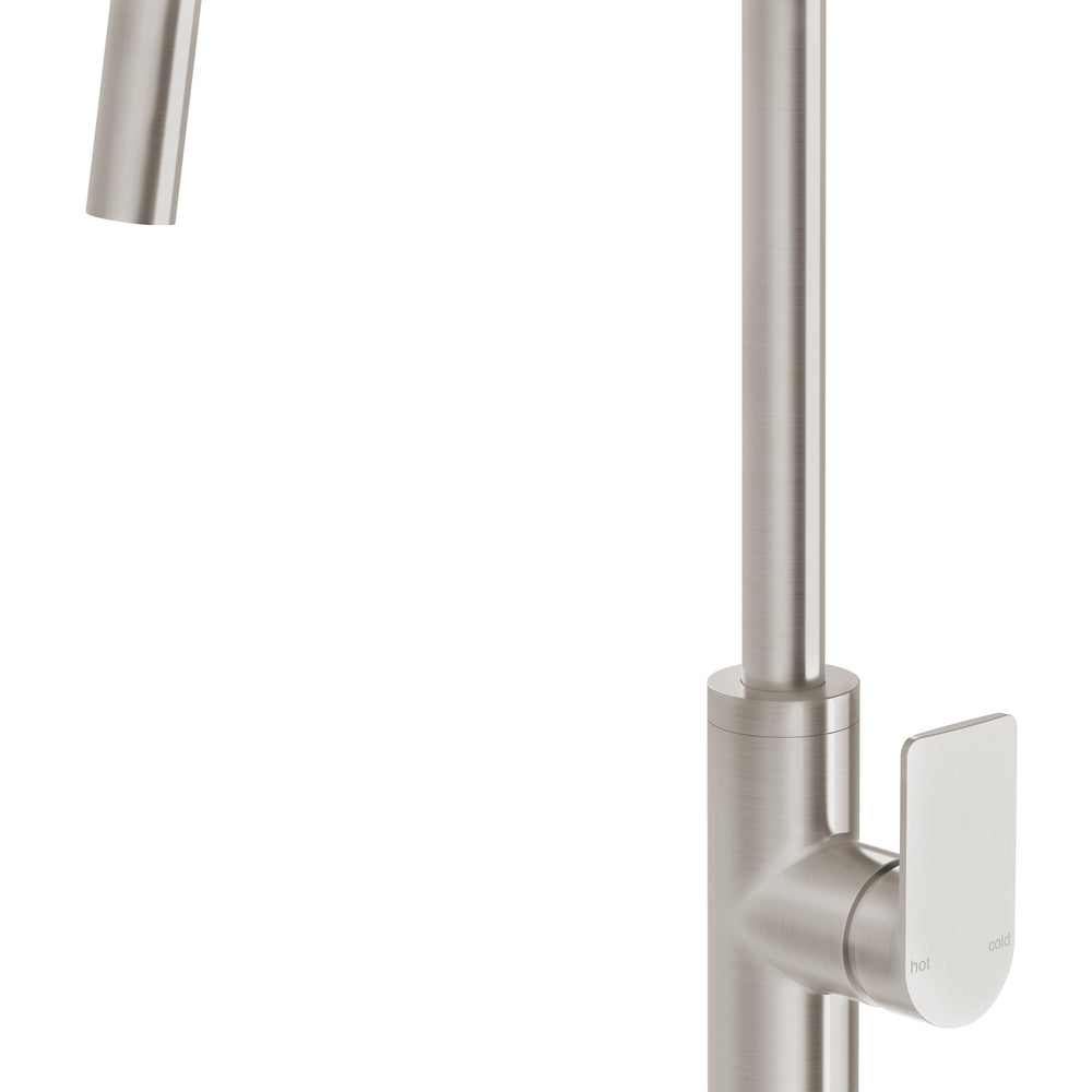 PHOENIX MEKKO SINK MIXER 190MM SQUARELINE BRUSHED NICKEL