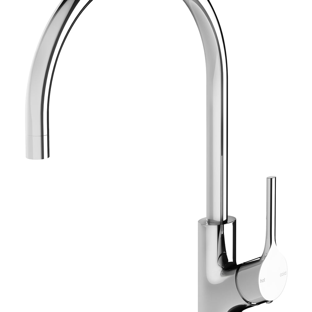 PHOENIX VIVID SLIMLINE GOOSENECK LEAD FREE SINK MIXER 220MM CHROME
