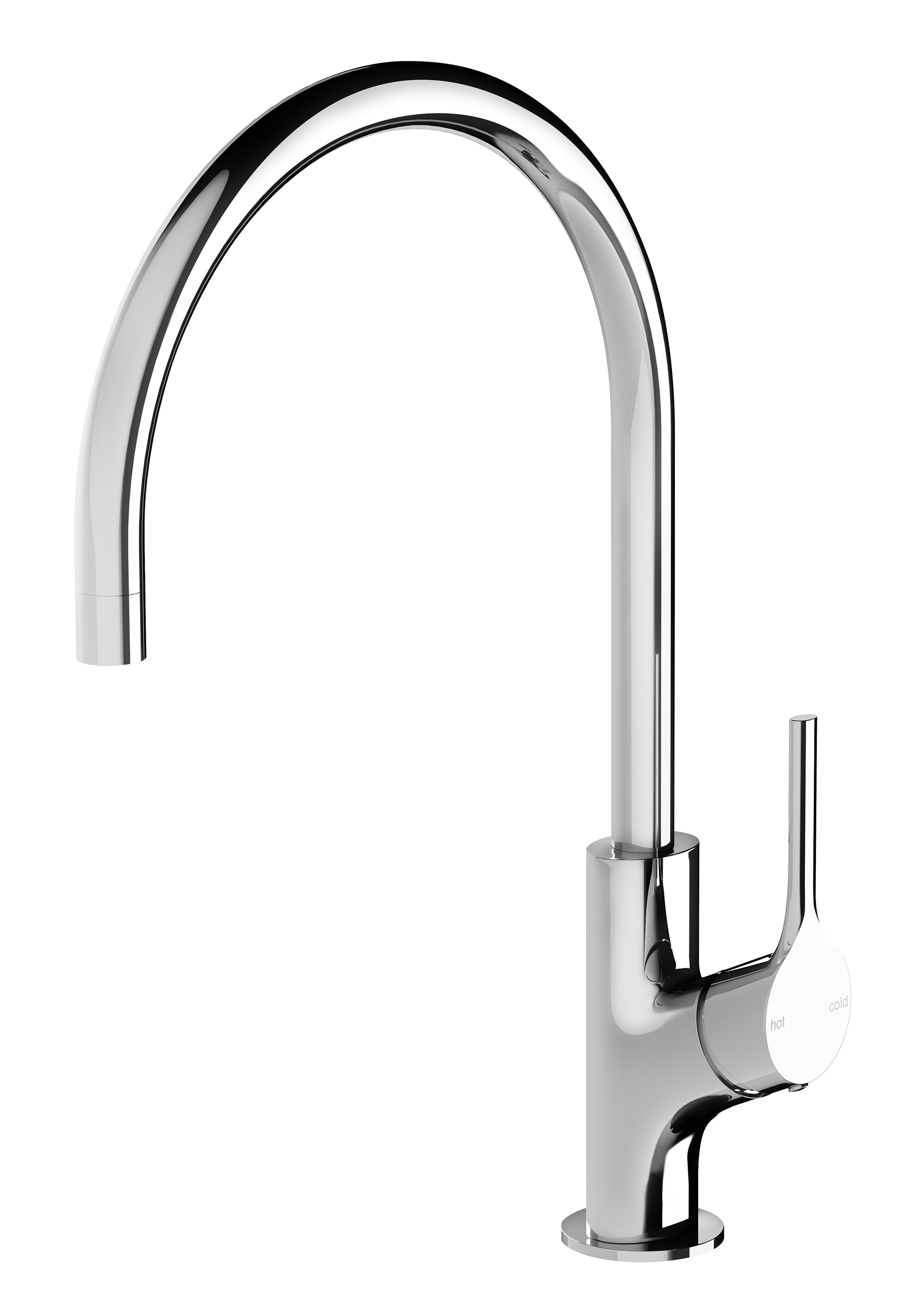 PHOENIX VIVID SLIMLINE OVAL SINK MIXER 220MM GOOSENECK CHROME