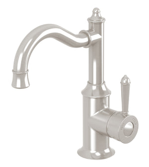 PHOENIX NOSTALGIA BASIN MIXER 160MM SHEPHERDS CROOK BRUSHED NICKEL