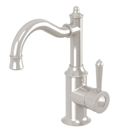 PHOENIX NOSTALGIA LEAD FREE BASIN MIXER 160MM SHEPHERDS CROOK BRUSHED NICKEL
