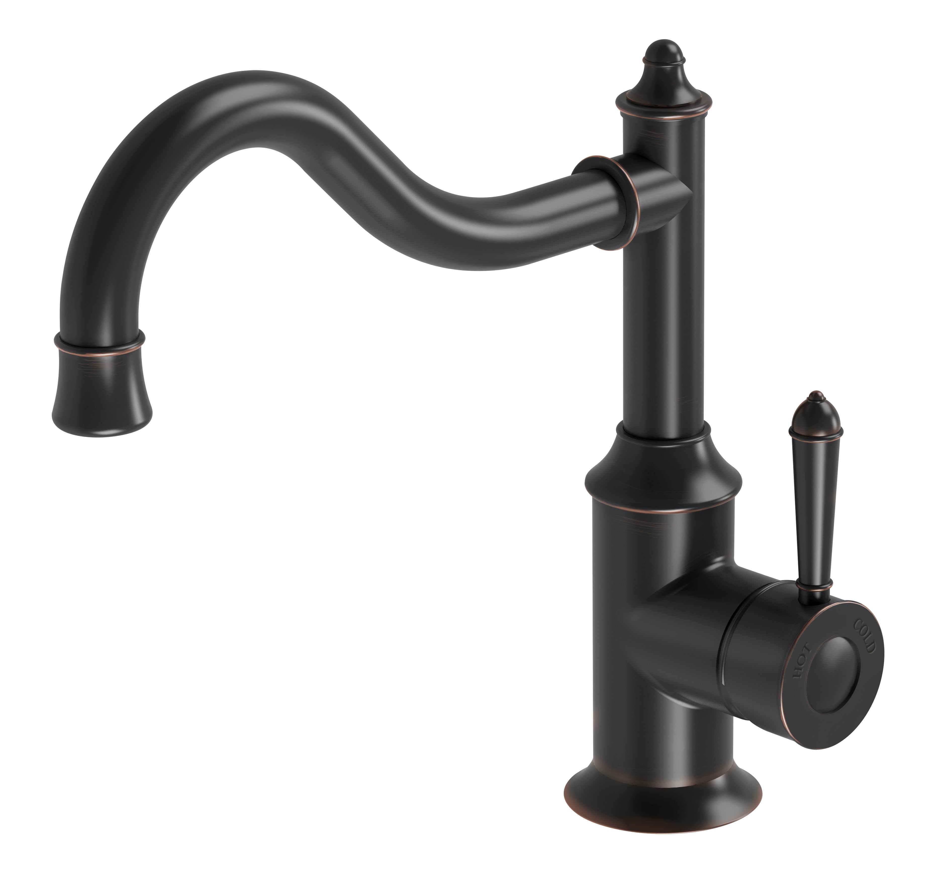 PHOENIX NOSTALGIA SINK MIXER SHEPHERDS CROOK 220MM ANTIQUE BLACK