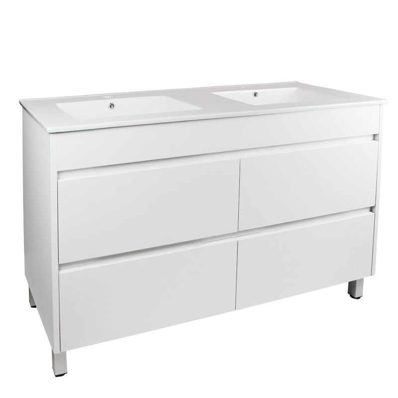 POSEIDON QUBIST MATTE WHITE 1500MM FLOOR STANDING VANITY