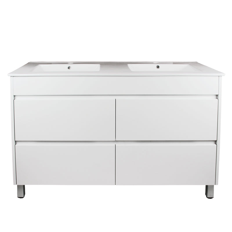 POSEIDON QUBIST MATTE WHITE 1500MM FLOOR STANDING VANITY