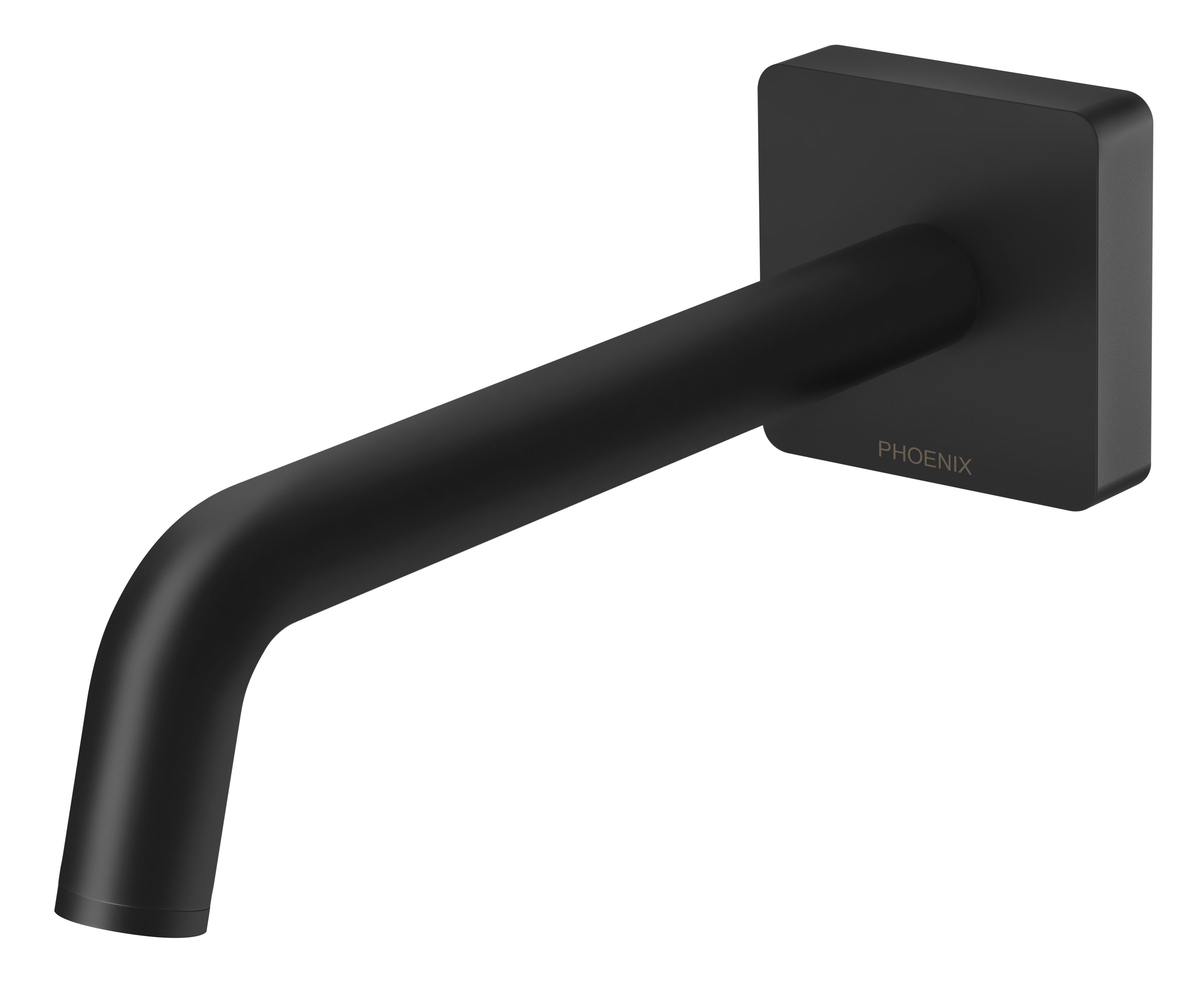 PHOENIX TOI WALL BATH OUTLET 180MM MATTE BLACK