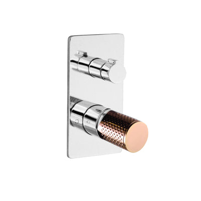 LINKWARE GABE DIVERTER MIXER CHROME AND ROSE GOLD