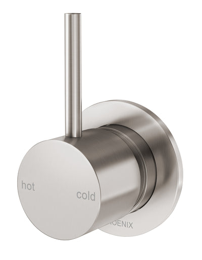 PHOENIX VIVID SLIMLINE UP LEAD FREE SHOWER / WALL MIXER BRUSHED NICKEL