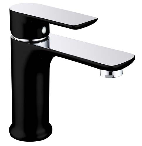 TAPART SLEEK BASIN MIXER 158MM BLACK AND CHROME