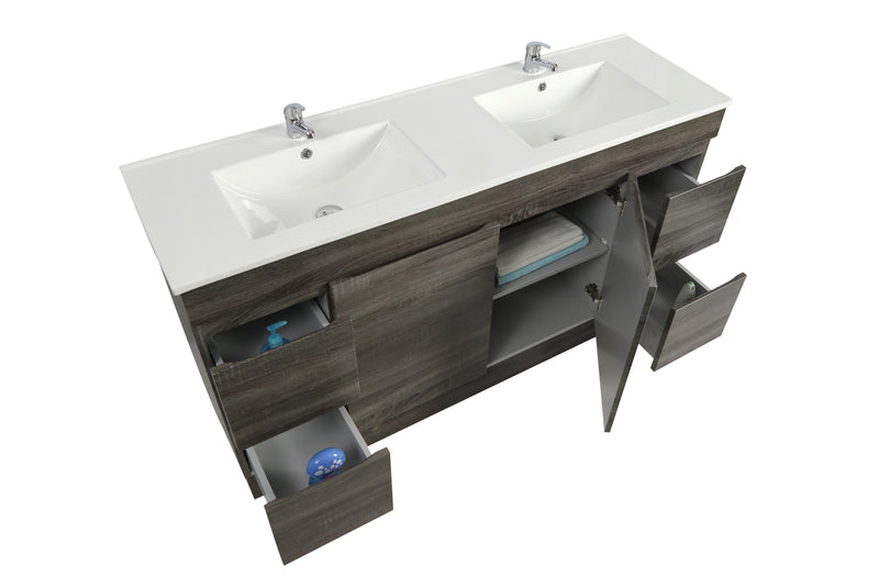 POSEIDON BERGE DARK GREY 1500MM FLOOR STANDING VANITY