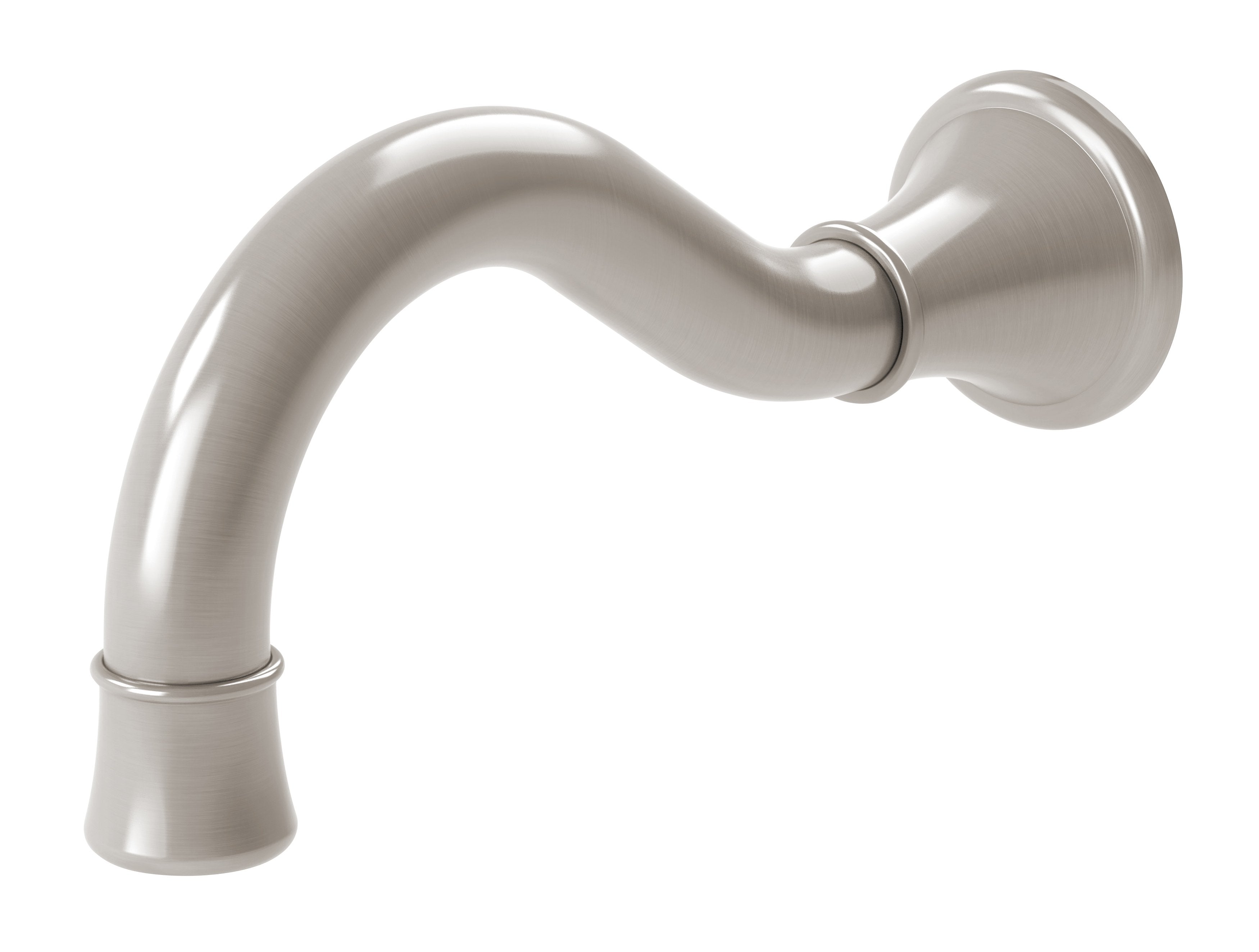 PHOENIX NOSTALGIA BATH OUTLET SHEPHERDS CROOK 181MM BRUSHED NICKEL