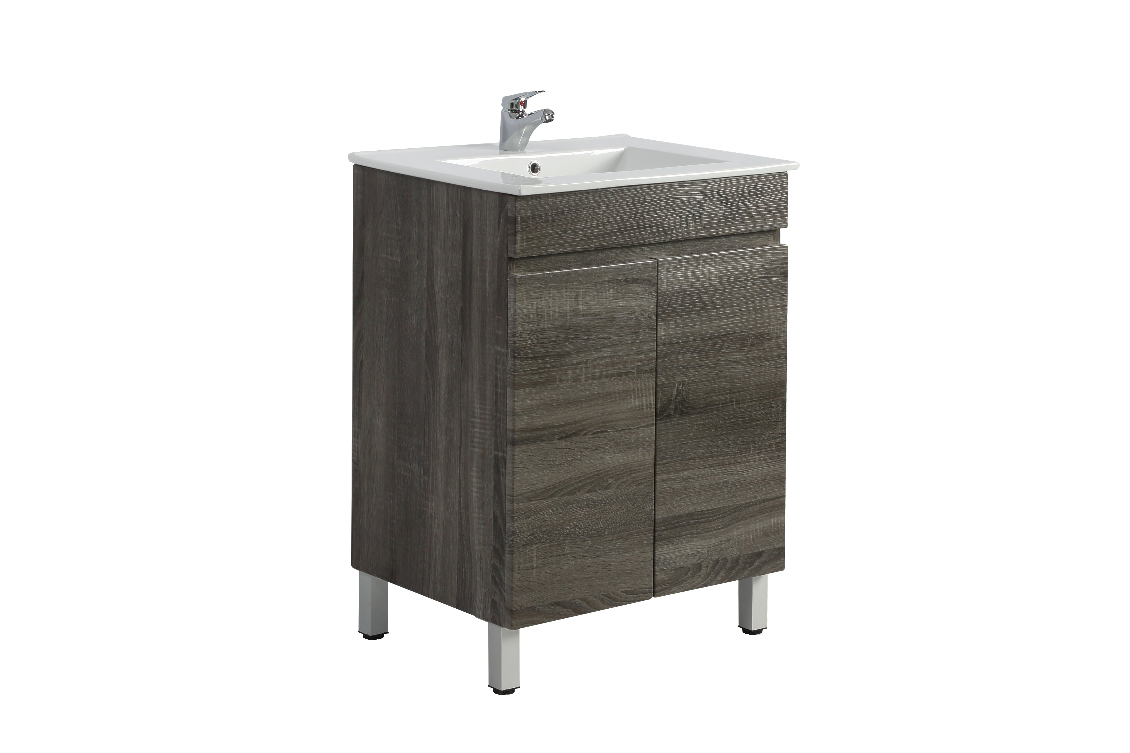 POSEIDON BERGE DARK GREY 600MM FLOOR STANDING VANITY