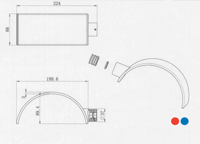 LINSOL MINK BATH SPOUT (CHROME)