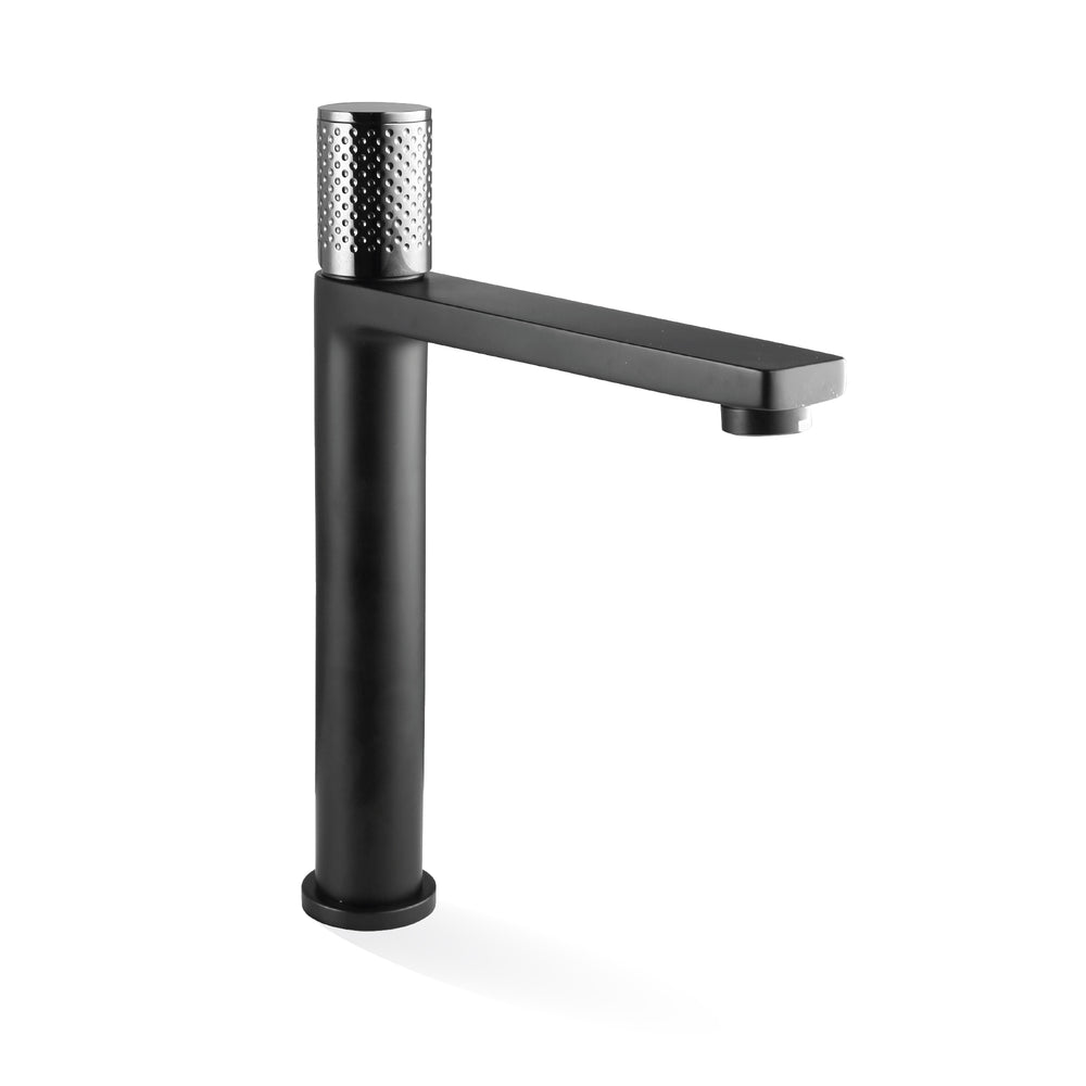 LINKWARE GABE HIGH RISE MIXER MATTE BLACK AND CHROME