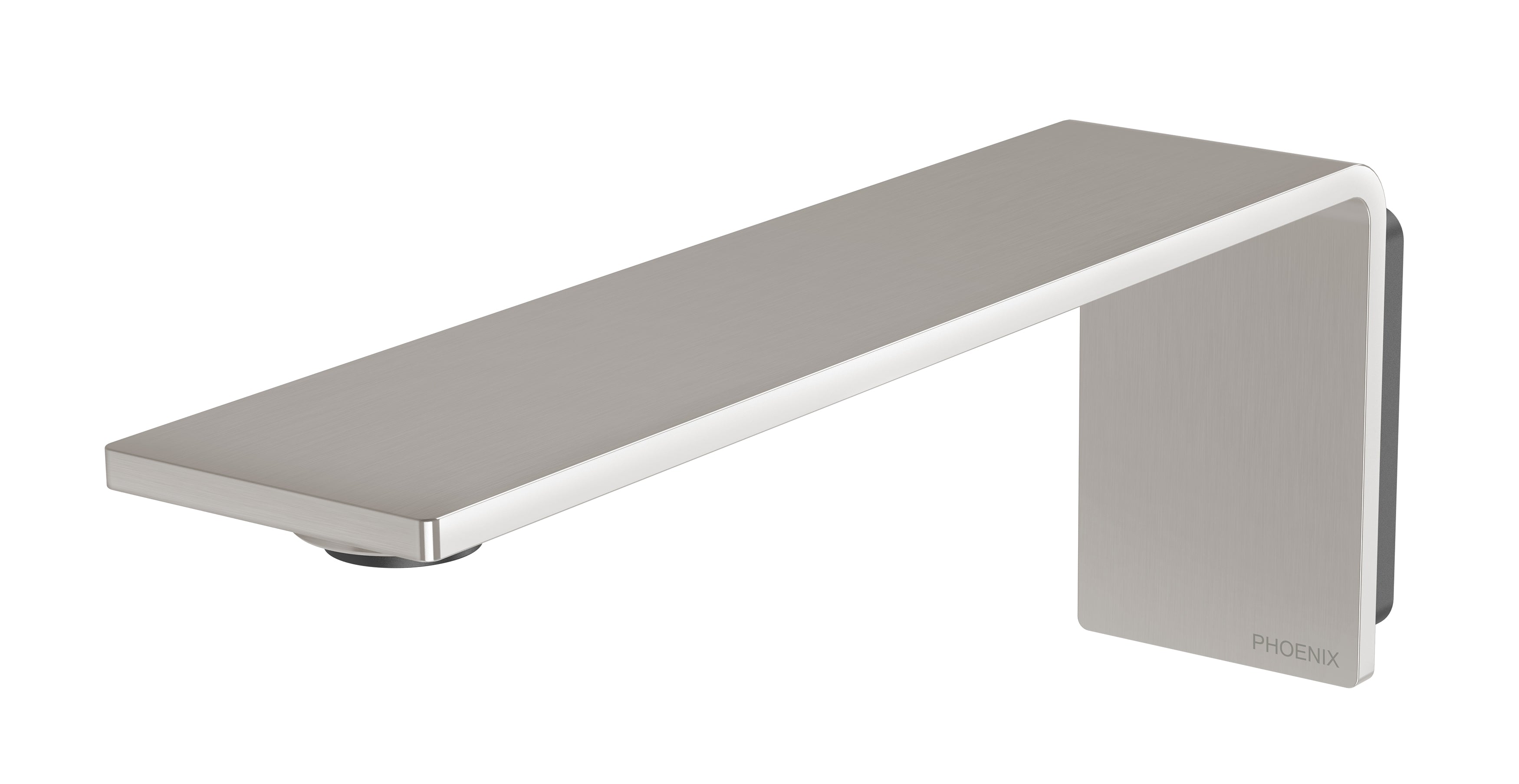 PHOENIX AXIA WALL BASIN / BATH OUTLET 200MM BRUSHED NICKEL