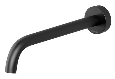 PHOENIX VIVID SLIMLINE LEAD FREE WALL BATH OUTLET 230MM MATTE BLACK