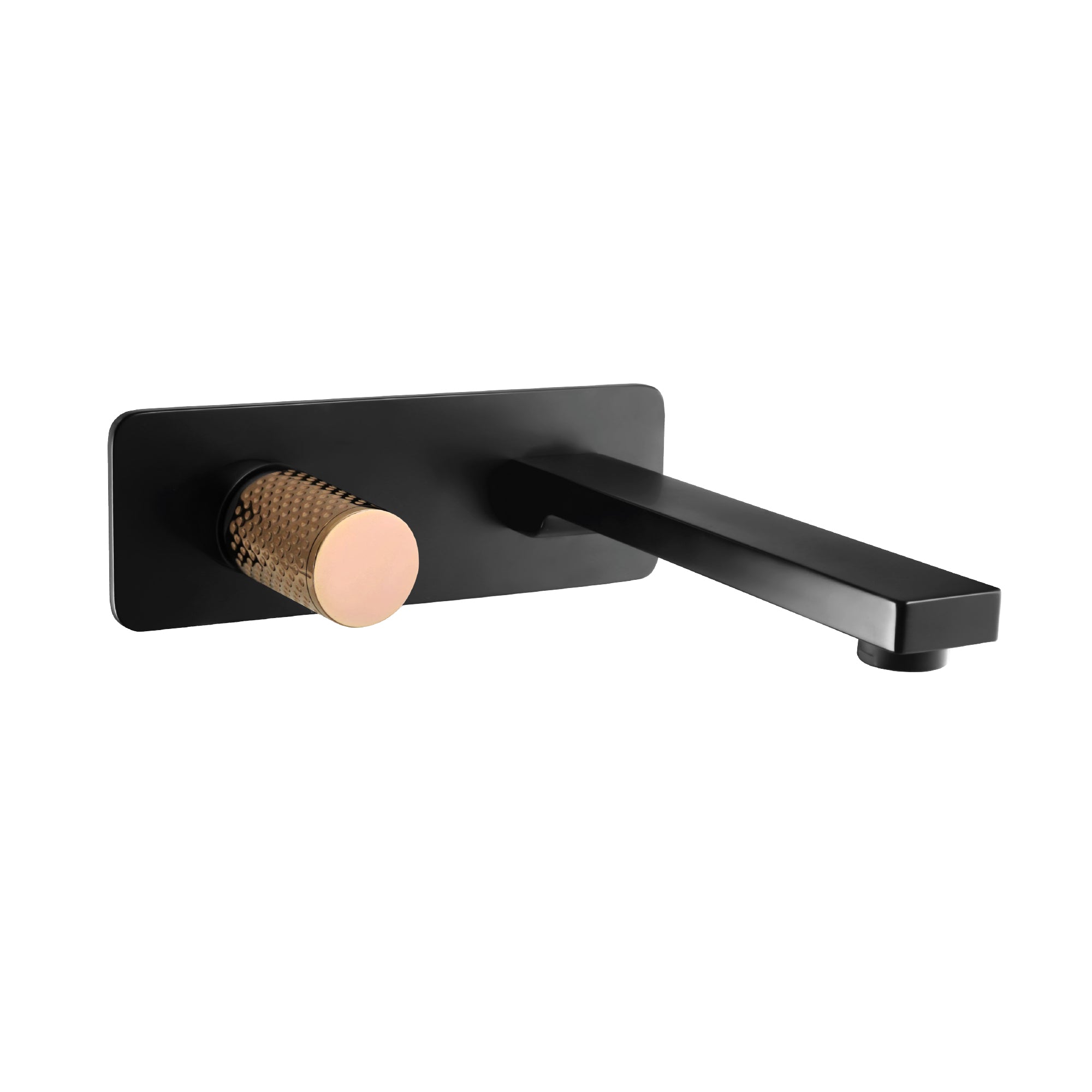 LINKWARE GABE WALL OUTLET MIXER MATTE BLACK AND ROSE GOLD