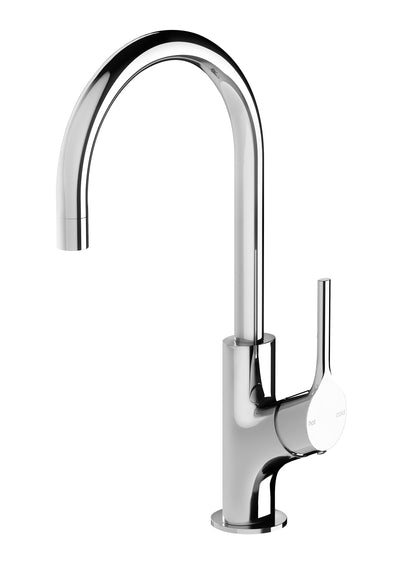 PHOENIX VIVID SLIMLINE OVAL GOOSENECK SINK MIXER 160MM CHROME