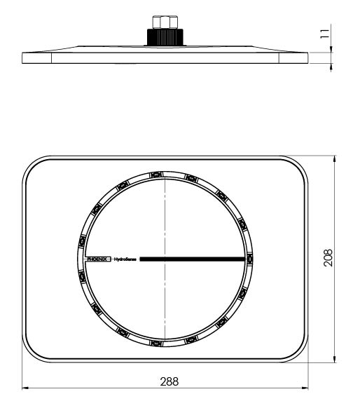 PHOENIX NX ORLI WITH HYDROSENSE SHOWER ROSE MATTE BLACK 288MM X 208MM