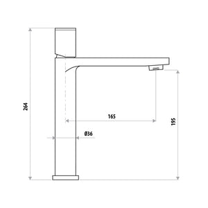 LINKWARE GABE HIGH RISE MIXER BRUSHED NICKEL