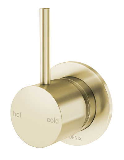 PHOENIX VIVID SLIMLINE UP LEAD FREE SHOWER / WALL MIXER BRUSHED GOLD