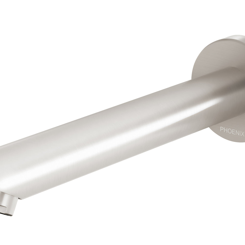 PHOENIX PINA WALL BATH / BASIN OUTLET 180MM BRUSHED NICKEL