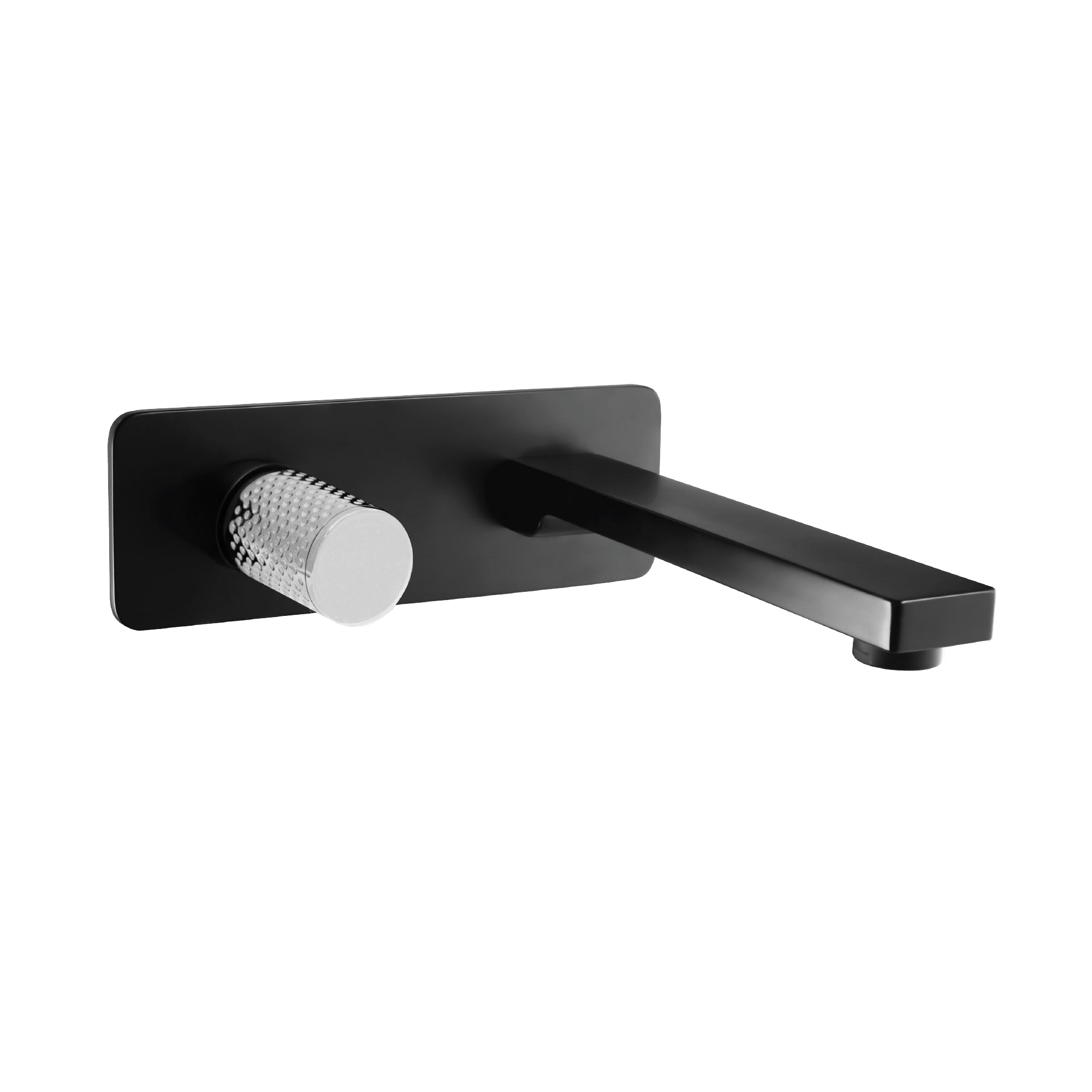 LINKWARE GABE WALL OUTLET MIXER MATTE BLACK AND CHROME